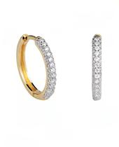 Brinco Argola com Zircônias Ouro 18k Roishi - 2.15