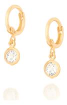 Brinco Argola Composta Por 2 Zircônias De 5 526770