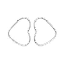 Brinco Argola Coração 2cm Fio Redondo em Prata 925 Italiana Brinco Argola Coração 2cm Fio Redondo em Prata 925 Italiana