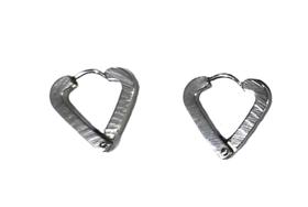 Brinco Argola coração aço inox Articulada 1 par(2un)