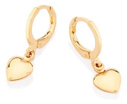 Brinco Argola Coração Almofada Rommanel 527146 Brinco Argola Coração Almofada Rommanel 527146