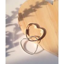 Brinco Argola Coração Grande Fio Quadrado 2mm em Prata 925 Pura Original Com garantia Ideal para Primeiro Furo Infantil Menina Mulheres Feminino