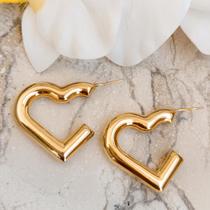 Brinco Argola Coração M