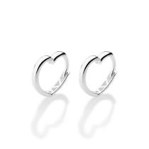 Brinco Argola Coração Prata 925 Rommanel 820259