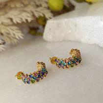Brinco Argola Cravejada P Colors