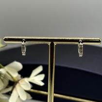 Brinco Argola Cravejado com Microzircônias Pequeno Prata 925 Brinco Argola Cravejado com Microzircônias Pequeno Prata 925