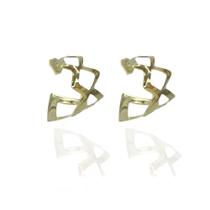 Brinco Argola De Losango Folheado A Ouro 18k F027