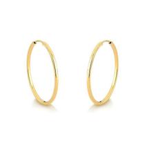 Brinco Argola de Ouro 18k Grande - Safira