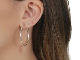 Brinco Argola De Prata 925 Argolinha 4cm Legítima
