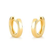 Brinco argola de Prata 925 com banho em ouro amarelo 18k
