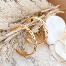 Brinco Argola Diamantada