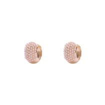 Brinco Argola Dourada Com Micro Pérolas Banhado a Ouro 18k. Brinco Argola Dourada Com Micro Pérolas Banhado a Ouro 18k.