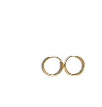 Brinco Argola Em Ouro 18k Fio Quadrado 1,00mm Pequena