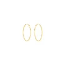 Brinco Argola em Ouro 18K Fio Quadrado 27MM - AU12478