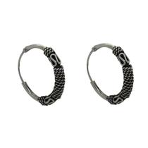 Brinco Argola em Prata 925 Envelhecida