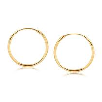 Brinco Argola Fechada 2 40cm Diametro Folheado A Ouro