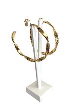 Brinco Argola Feminina Dourada Banhado a ouro Estilo Luxo
