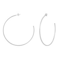 Brinco Argola Feminina Grande 9 cm Em Prata 925