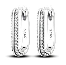 Brinco Argola Feminino Prata Esterlina 925 Links Zircônias Brinco Argola Feminino Prata Esterlina 925 Links Zircônias