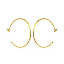 Brinco Argola Fina Grande Folheado Ouro 18k Antialérgico