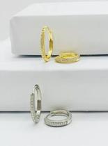 Brinco Argola Finas Banhado a Ouro/Prata 925 - Dourado 10cm Brinco Argola Finas Banhado a Ouro/Prata 925 - Dourado 10cm