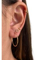 Brinco argola fio redondo 0,90g ouro 18k