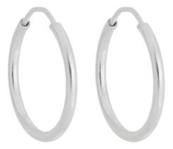 Brinco Argola Fio Redondo Prata 925 1 Unidade Unissex