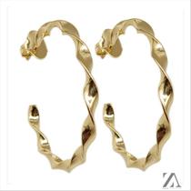 Brinco Argola Fio Torcido Liso Brinco Argola Fio Torcido Liso