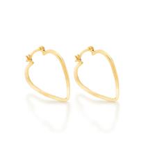 Brinco Argola Formato Coração. Med 2,6 Cm Rommanel 523831