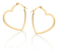 Brinco Argola Formato Coração Vazado. Rommanel 523182