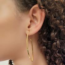Brinco Argola Gancho banhado a ouro 18k