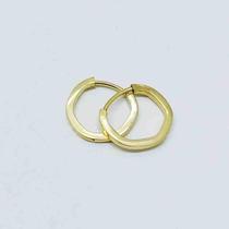 Brinco Argola Geométrica Ouro Dourado BRX0296 - Elister Joias