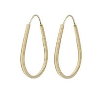 Brinco Argola Gota 2cm Em Ouro 18K