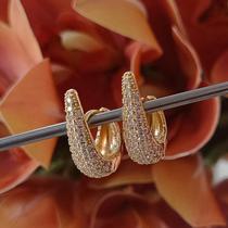 Brinco Argola Gota Microcravejada Slim M