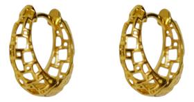 Brinco Argola Gota Vazada Vazada Click Ouro18k