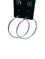 Brinco Argola Grande 5 cm Prata Elegância e Sofisticação!