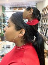 Brinco Argola Grande 8 cm Prata Elegância e Sofisticação!