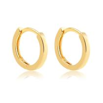 Brinco Argola Grande Radhau Folheado A Ouro 18k