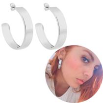 Brinco Argola Grossa de Aço Cirúrgico Antialérgico média