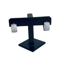 Brinco Argola Ice Cravejada Masculina Pequena Larga Estilo Banhado a Prata 925 Brinco Argola Ice Cravejada Masculina Pequena Larga Estilo Banhado a Prata 925