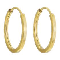 Brinco Argola Infantil 10 Mm Em Ouro 18k 750 Dourado