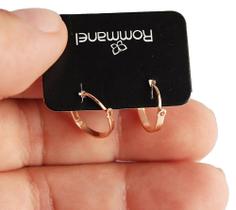 Brinco Argola Infantil Rommanel 1cm folheado a ouro 18k 520293