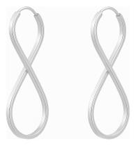 Brinco Argola Infinito 5cm De Prata 925 Fio Quadrado Brinco Argola Infinito 5cm De Prata 925 Fio Quadrado
