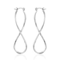 Brinco Argola Infinito Banhada a Prata Brinco Argola Infinito Banhada a Prata