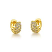 Brinco Argola Larga Banhada a Ouro 18k Brinco Argola Larga Banhada a Ouro 18k