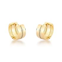 Brinco Argola Larga com detalhe Banhada a Ouro 18k Brinco Argola Larga com detalhe Banhada a Ouro 18k