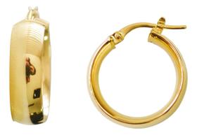 Brinco Argola Larga Media Trava Ouro 18k Brinco Argola Larga Media Trava Ouro 18k