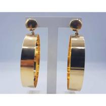 Brinco argola lateral banhado a ouro 18k Brinco argola lateral banhado a ouro 18k