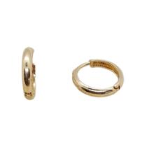 Brinco Argola Lisa 11 Mm Ouro Dourado Brx0573