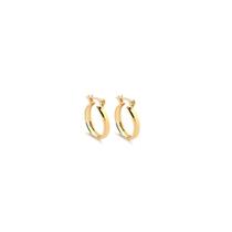 Brinco Argola Lisa 18Cm Folheado A Ouro